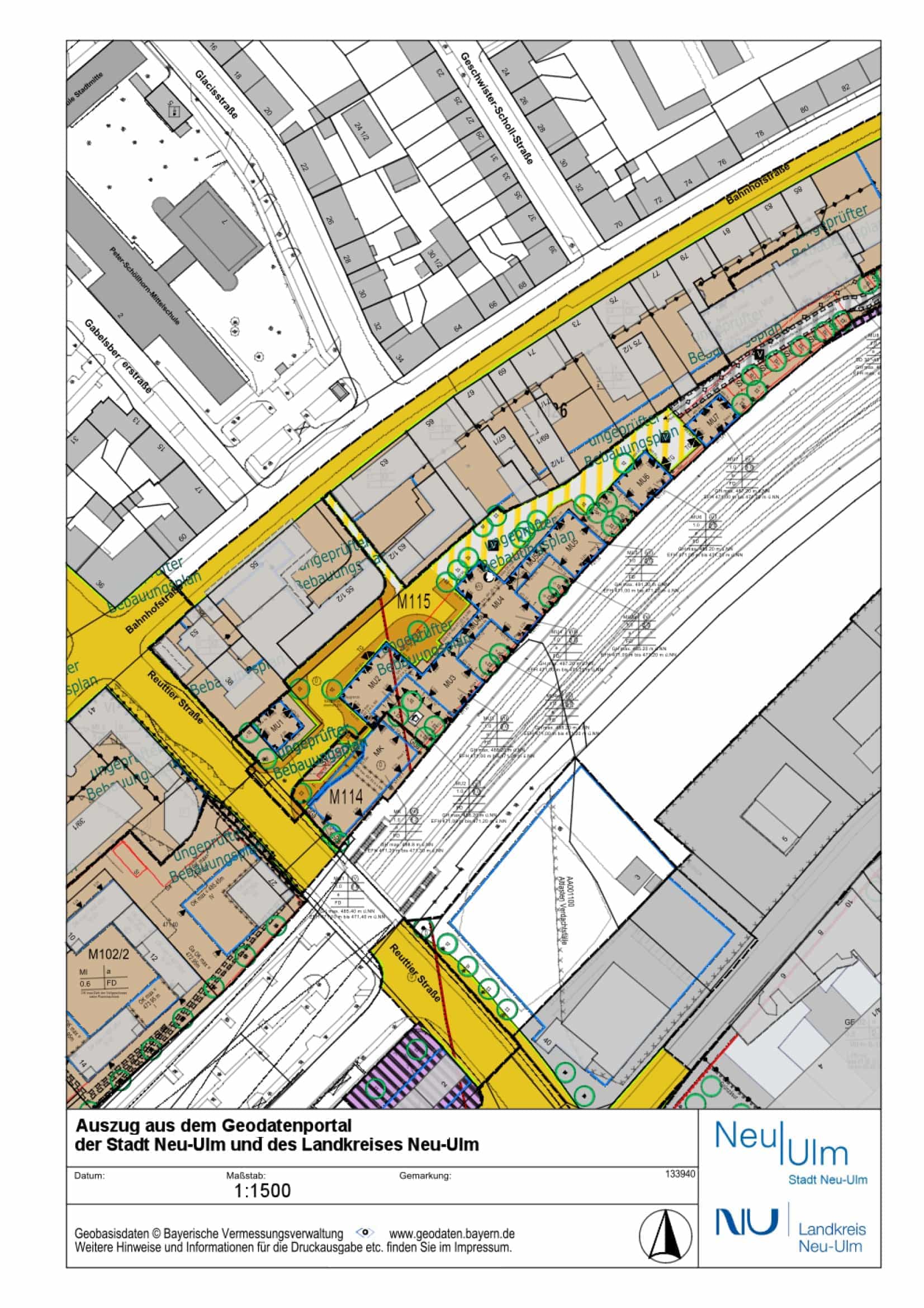 Bebauungsplan M 115 „Baufeld 5 – OST“ Stadt Neu-Ulm, für Obermeier u. Traub